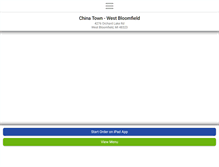 Tablet Screenshot of chinatownwestbloomfield.com